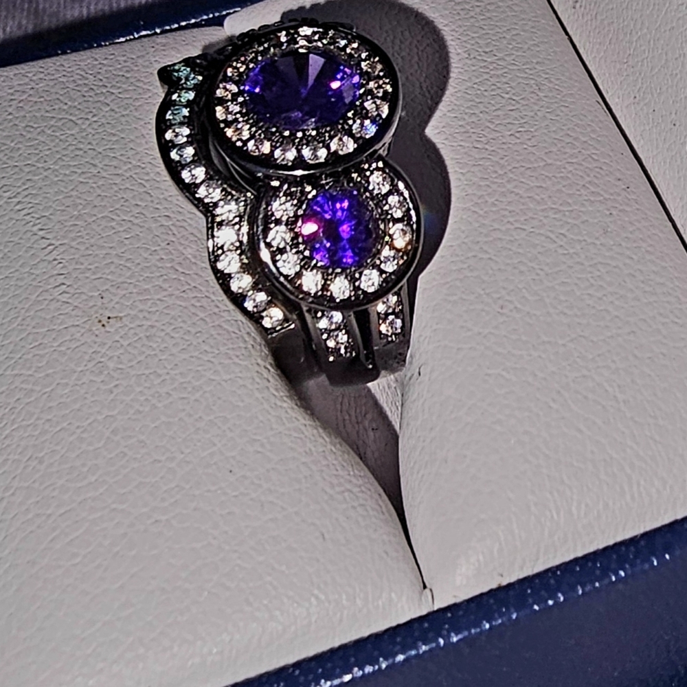 **SOLD**Purple Stone Wedding Set
